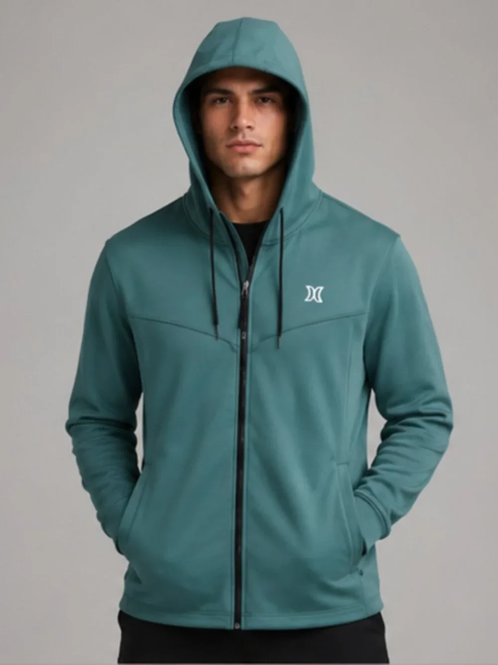 NWT Hurley-X Men's Small Green Icon Extreme Fleece Full Zip Hoodie W/Pockets